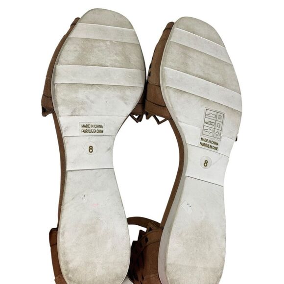 Jeffrey Campbell Tan Flats with Intricate Cutout Design - Picture 6 of 9